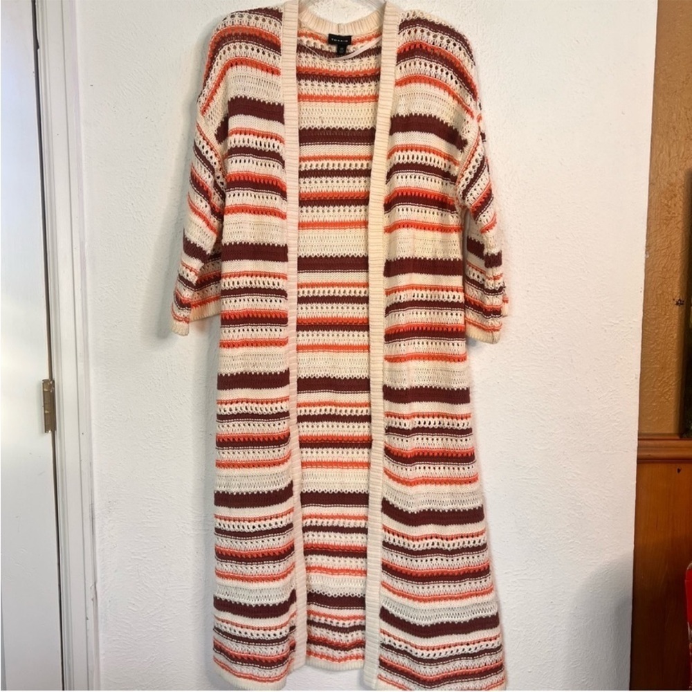 Torrid kimono sleeve crochet open long cardigan - Picture 5 of 10